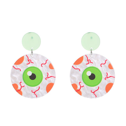 Fashion Pumpkin Letter Ghost Patchwork Arylic Earrings