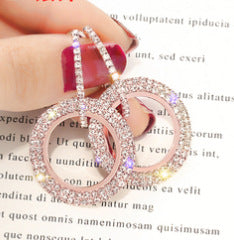 Fashion Geometric Rhinestone Artificial Gemstones Earrings