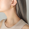 Simple Style Solid Color Titanium Steel Earrings Plating Stainless Steel Earrings