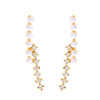 Fashion Geometric Alloy Inlay Artificial Pearls Zircon Women's Ear Clips