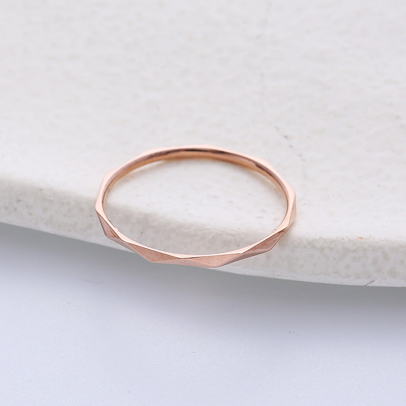 Simple Style Solid Color Stainless Steel Rings Plating Stainless Steel Rings