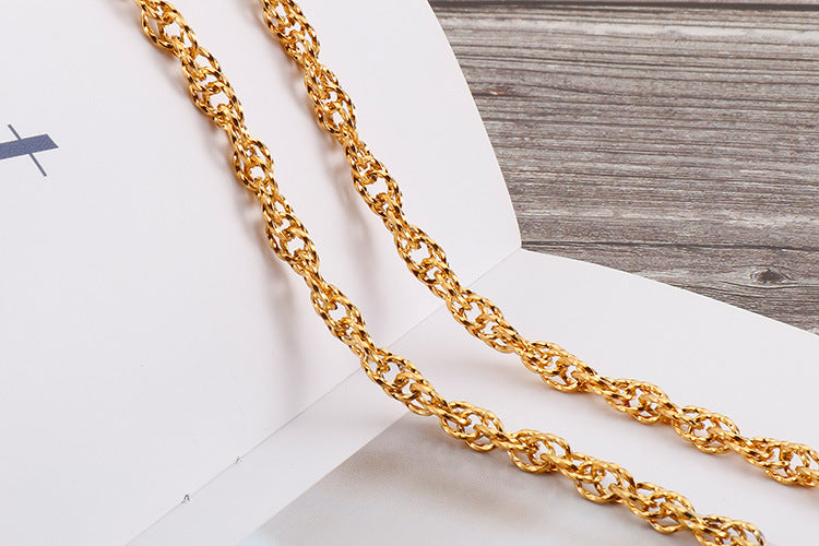 Fashion Hollow Splicing Stainless Steel Waist Chain Wholesale Gooddiy