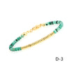 Ethnic Style Round Beaded Knitting Natural Stone Bracelets 1 Piece