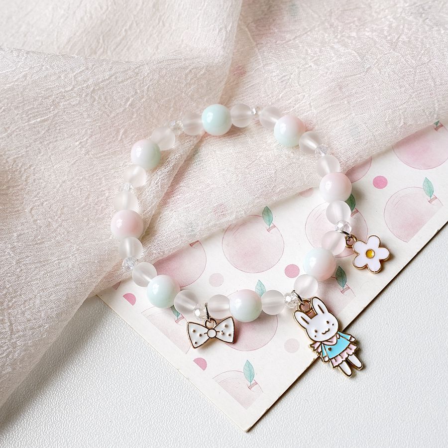 Cute Rabbit Alloy Beaded Plating Women's Bracelets 1 Piece