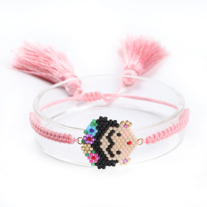 Miyuki Rice Beads Hand-woven Demon Eye Bracelet Personality Ethnic Style Jewelry