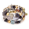 Fashion Geometric Color Block Alloy Natural Stone Women's Bracelets