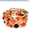 Fashion Geometric Color Block Alloy Natural Stone Women's Bracelets