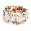 Fashion Geometric Color Block Alloy Natural Stone Women's Bracelets