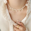 Fashion Star Pearl Titanium Steel Necklace