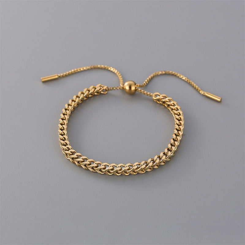 Vintage Style Geometric Titanium Steel Gold Plated Bracelets