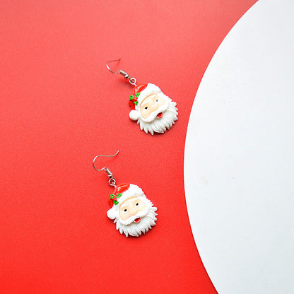 Fashion Santa Claus Snowman Resin Women's Drop Earrings 1 Pair