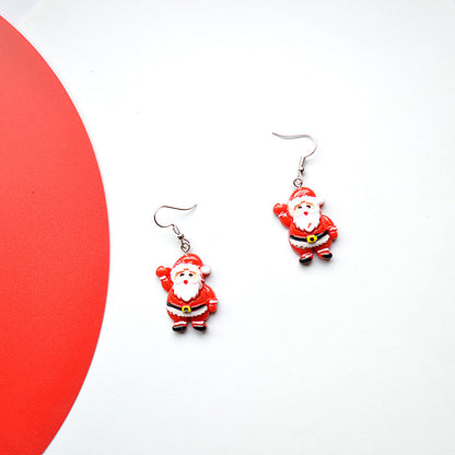 Fashion Santa Claus Snowman Resin Women's Drop Earrings 1 Pair