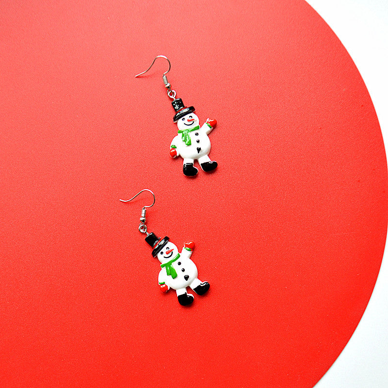 Fashion Santa Claus Snowman Resin Women's Drop Earrings 1 Pair