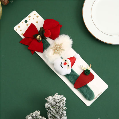 Christmas Fashion Santa Claus Elk Fleece Cloth Party Costume Props 4 Pieces