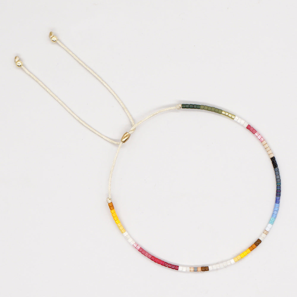 Simple Style Round Glass Wholesale Bracelets