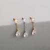 Fashion Cross Heart Shape Copper Drop Earrings Inlay Zircon Copper Earrings 1 Piece