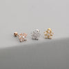 1 Piece Fashion Star Inlay Copper Zircon Ear Studs