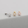 1 Piece Fashion Star Inlay Copper Zircon Ear Studs