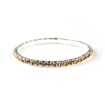 Simple Style Geometric Crystal Rhinestone Gem Bracelets