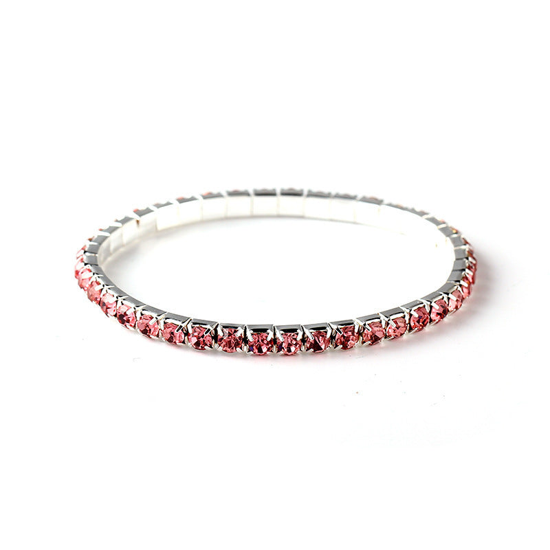 Simple Style Geometric Crystal Rhinestone Gem Bracelets