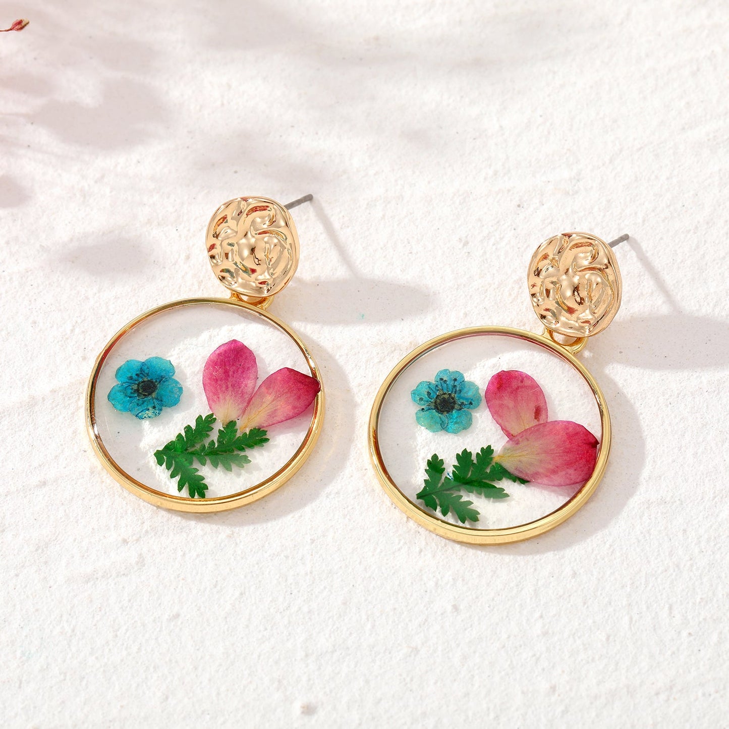 Sweet Flower Alloy Epoxy Women's Drop Earrings 1 Pair