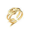 Fashion Plant Heart Shape Snake Titanium Steel Open Ring