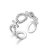 Fashion Plant Heart Shape Snake Titanium Steel Open Ring