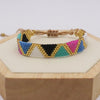 Bohemian Triangle Glass Knitting Unisex Bracelets 1 Piece