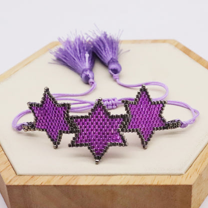 Bohemian Star Glass Knitting Unisex Bracelets 1 Piece