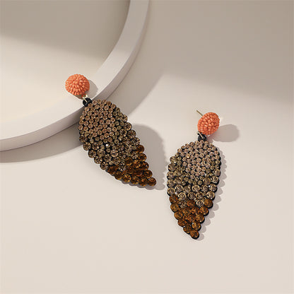 Fashion Leaves Plastic Resin Women's Earrings 1 Pair