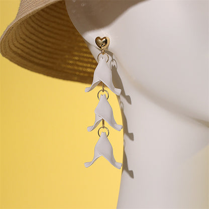 Lady Leaf Alloy Plating Women's Earrings 1 Pair