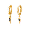 Fashion Geometric Copper Plating Inlay Zircon Drop Earrings 1 Pair