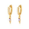 Fashion Geometric Copper Plating Inlay Zircon Drop Earrings 1 Pair