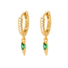 Fashion Geometric Copper Plating Inlay Zircon Drop Earrings 1 Pair