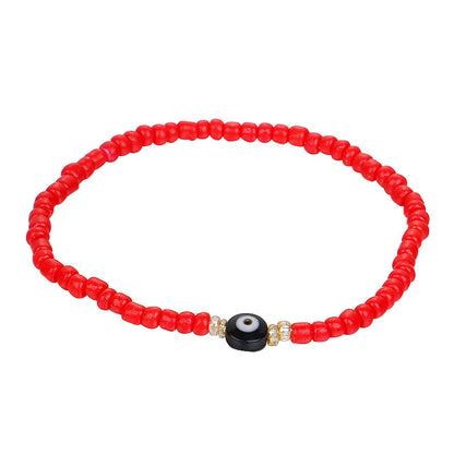 Fashion Devil's Eye Mixed Materials Beaded Women's Bracelets 1 Piece