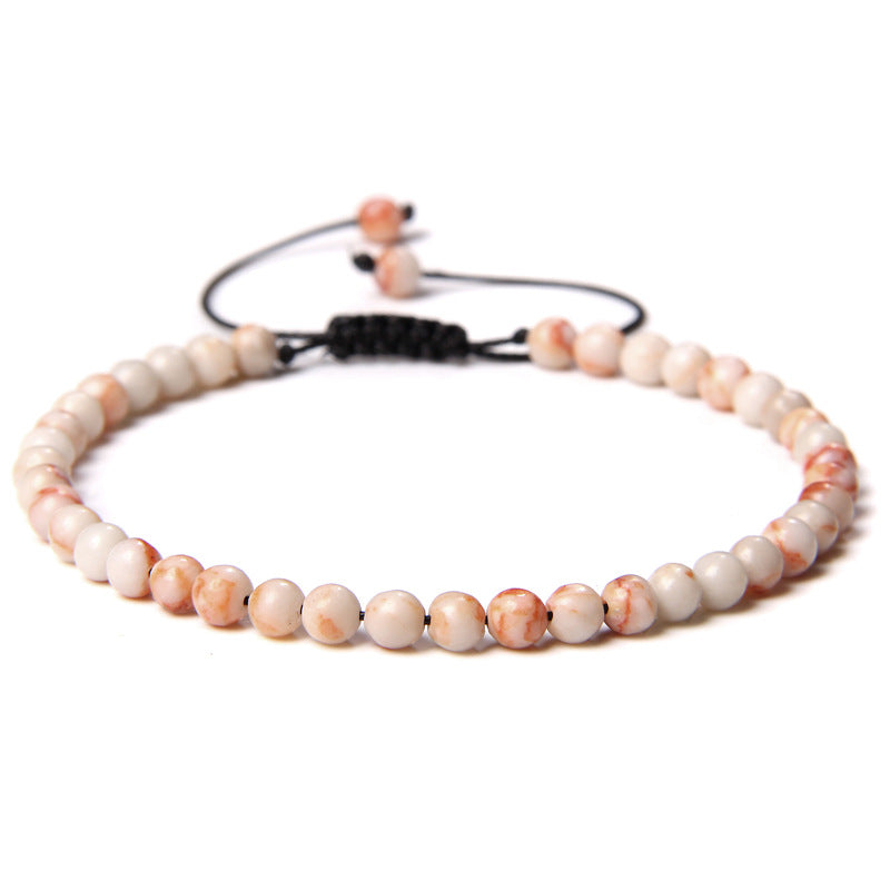 Casual Solid Color Natural Stone Knitting Bracelets