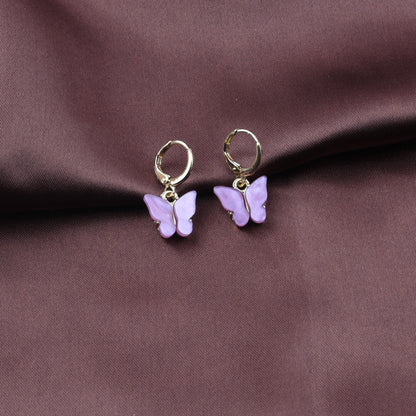 Fashion Butterfly Arylic Plating Women's Earrings 1 Pair