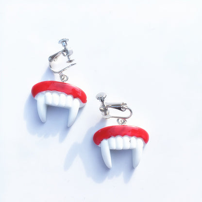 1 Pair Novelty Bat Epoxy Resin Earrings