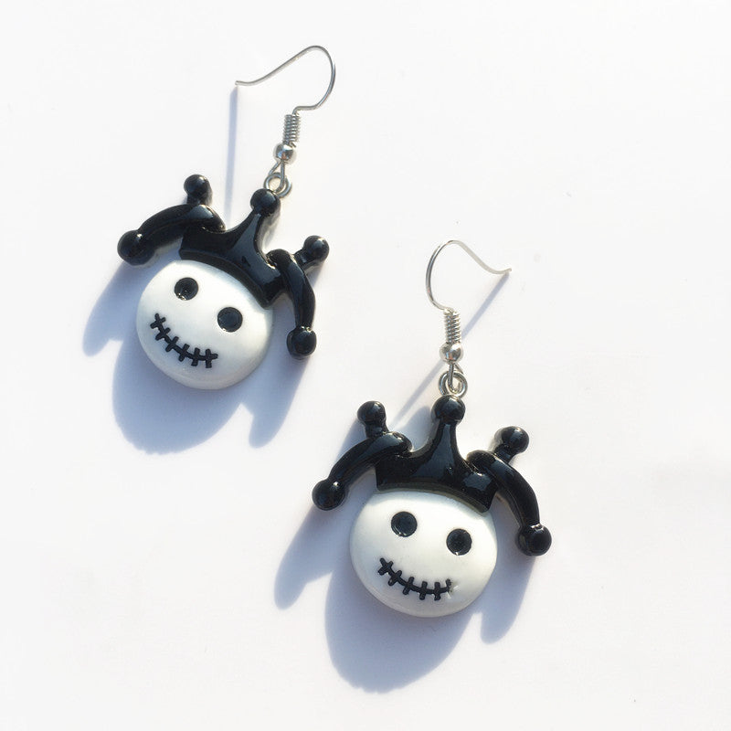 1 Pair Novelty Bat Epoxy Resin Earrings