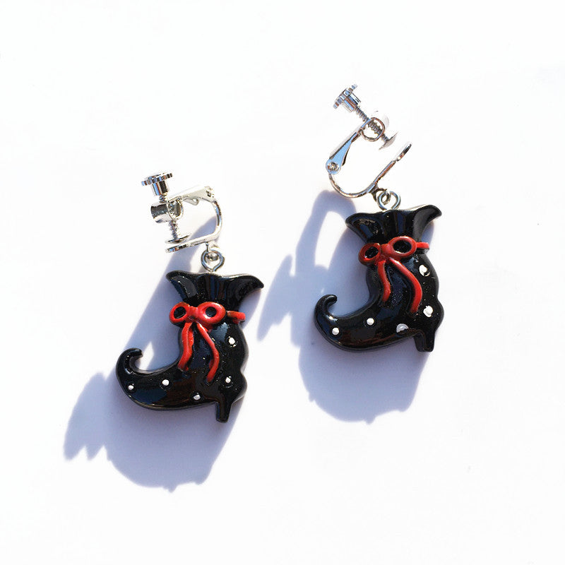 1 Pair Novelty Bat Epoxy Resin Earrings