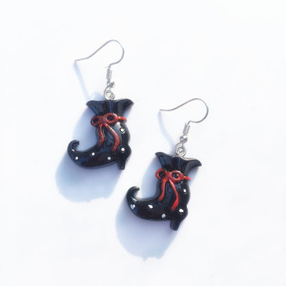 1 Pair Novelty Bat Epoxy Resin Earrings