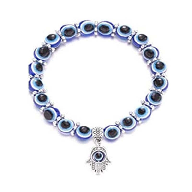 Retro Geometric Devil's Eye Alloy Resin Metal Unisex Bracelets