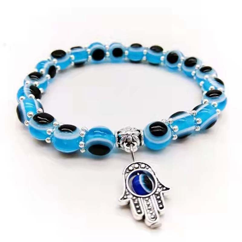 Retro Geometric Devil's Eye Alloy Resin Metal Unisex Bracelets