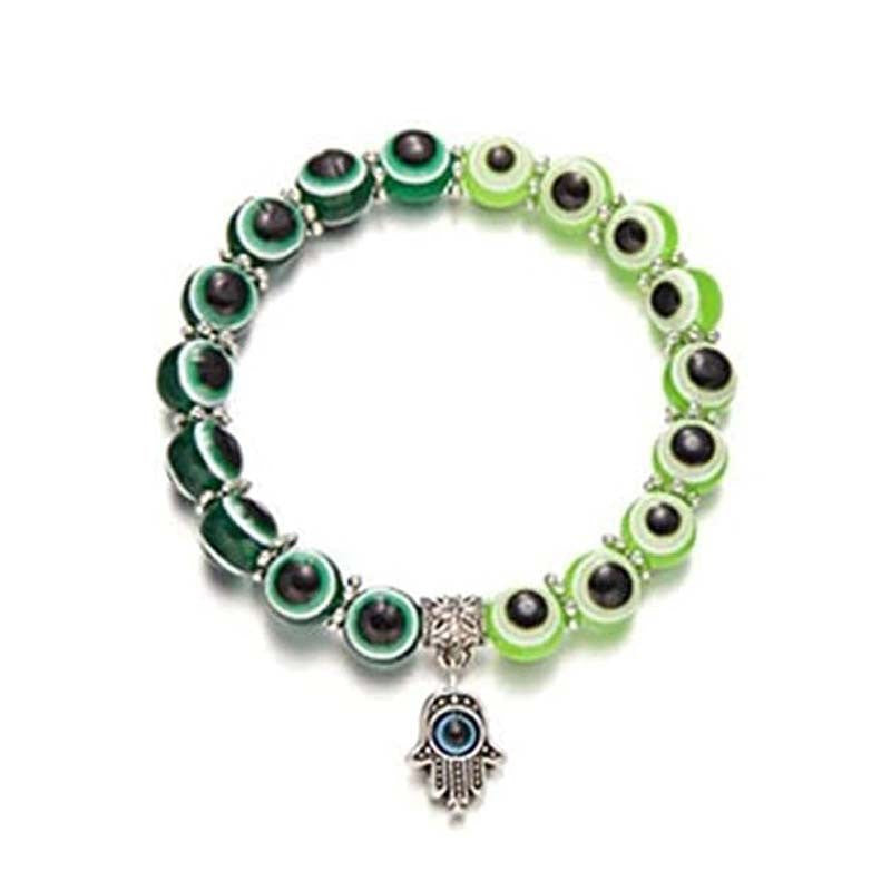 Retro Geometric Devil's Eye Alloy Resin Metal Unisex Bracelets