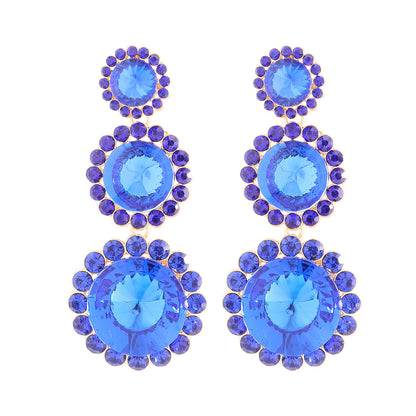 1 Pair Fashion Water Droplets Alloy Inlay Rhinestones Women's Drop Earrings Earrings