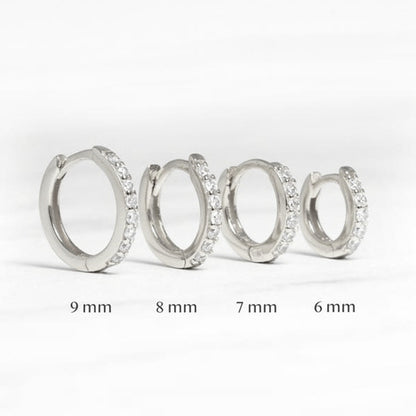 Fashion Round Brass Inlay Zircon Hoop Earrings 1 Pair