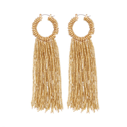 1 Pair Elegant Tassel Plastic Copper Women's Drop Earrings