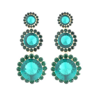 1 Pair Fashion Water Droplets Alloy Inlay Rhinestones Women's Drop Earrings Earrings