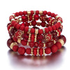 Ethnic Style Heart Shape Artificial Crystal Beaded Women'S Bracelets 1 Piece