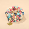 Ethnic Style Heart Shape Artificial Crystal Beaded Women'S Bracelets 1 Piece